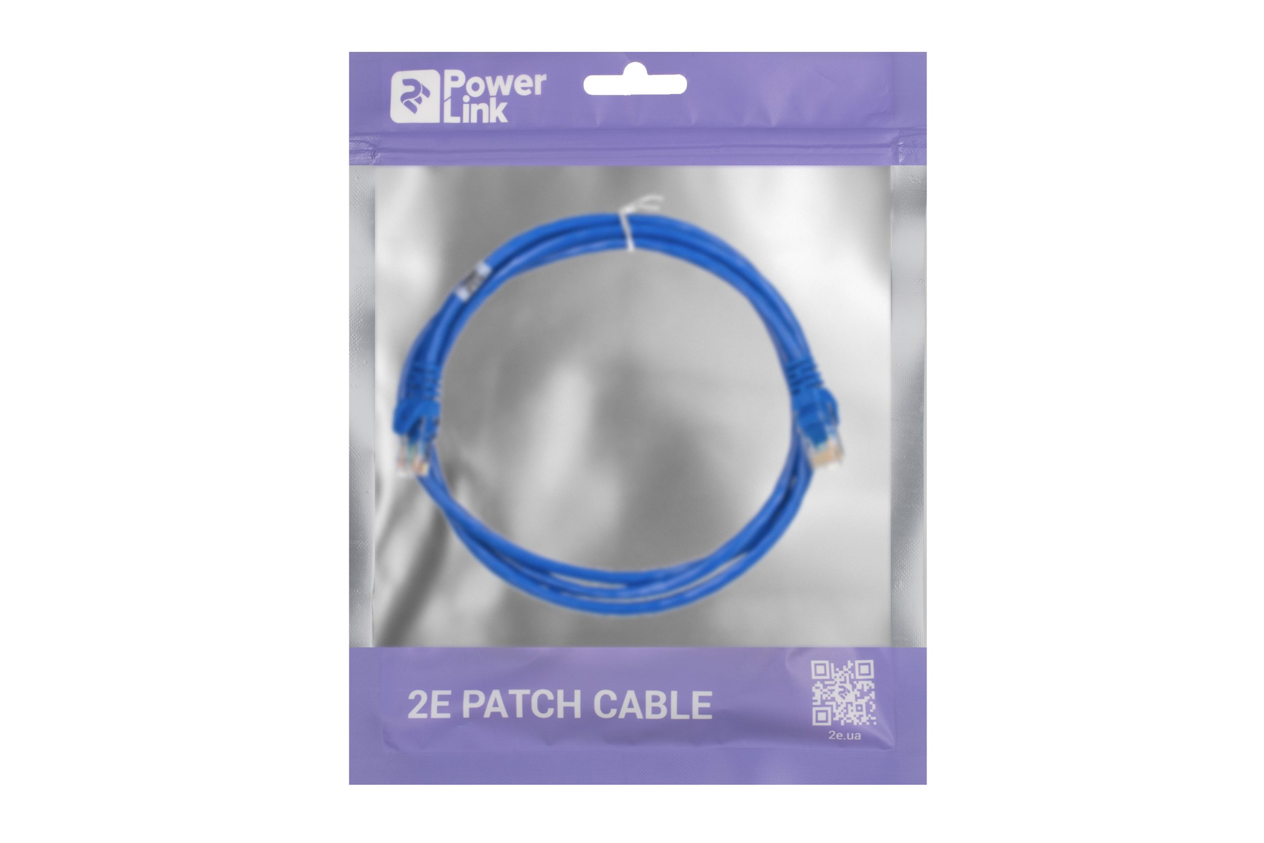 Патч-корд 2E Cat 5e, UTP, RJ45, 26AWG, 7/0.16 Cu, 1.50 м, ПВХ, Blue (2E-PC5ECOP-150BL)