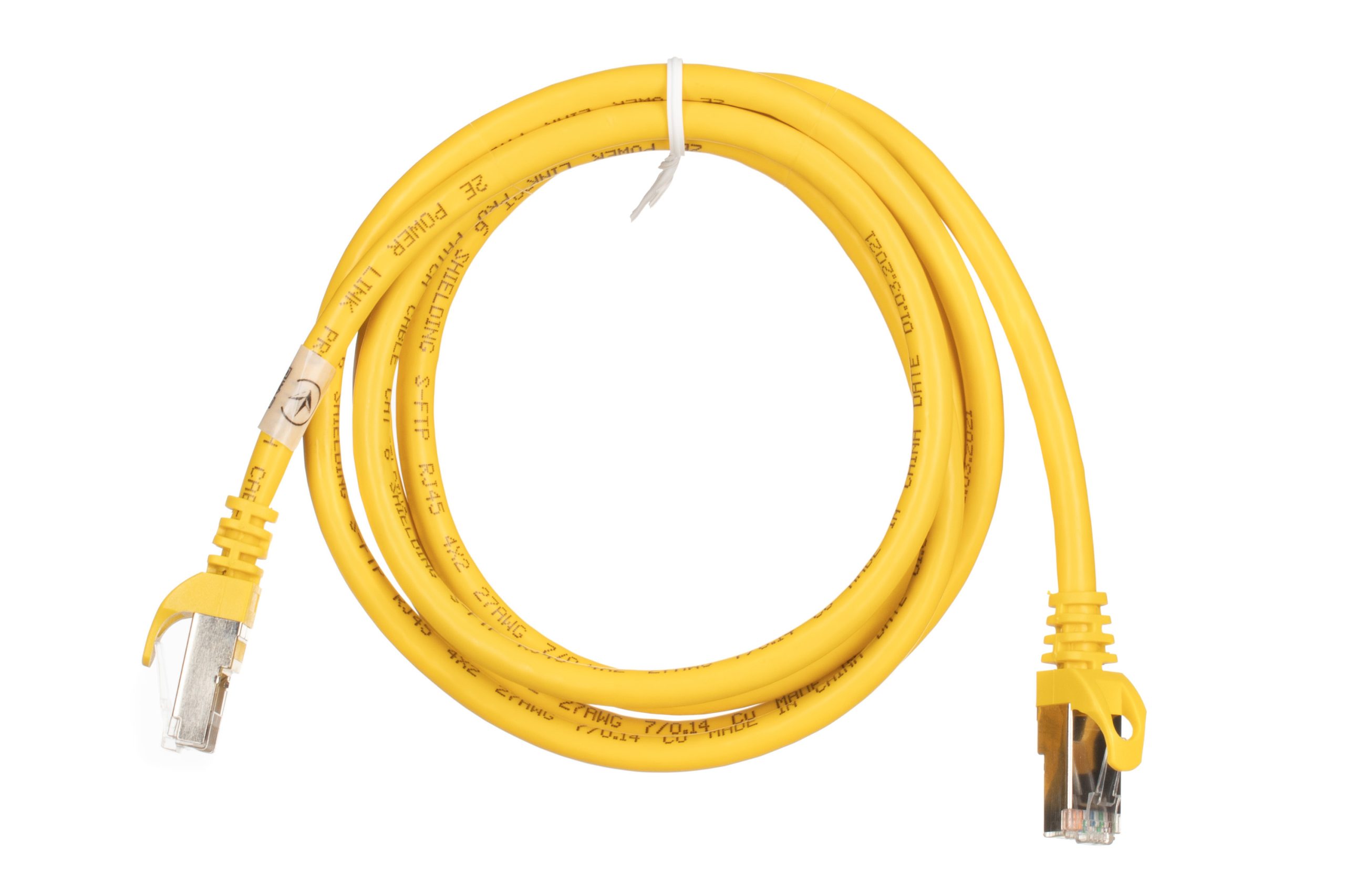 Патч-корд 2E Cat 6, S-FTP, RJ45, 4Х2 27AWG, 7/0.14 Cu, 1.50 m, PVC, Yellow (2E-PC6SFTPCOP-150YLW)