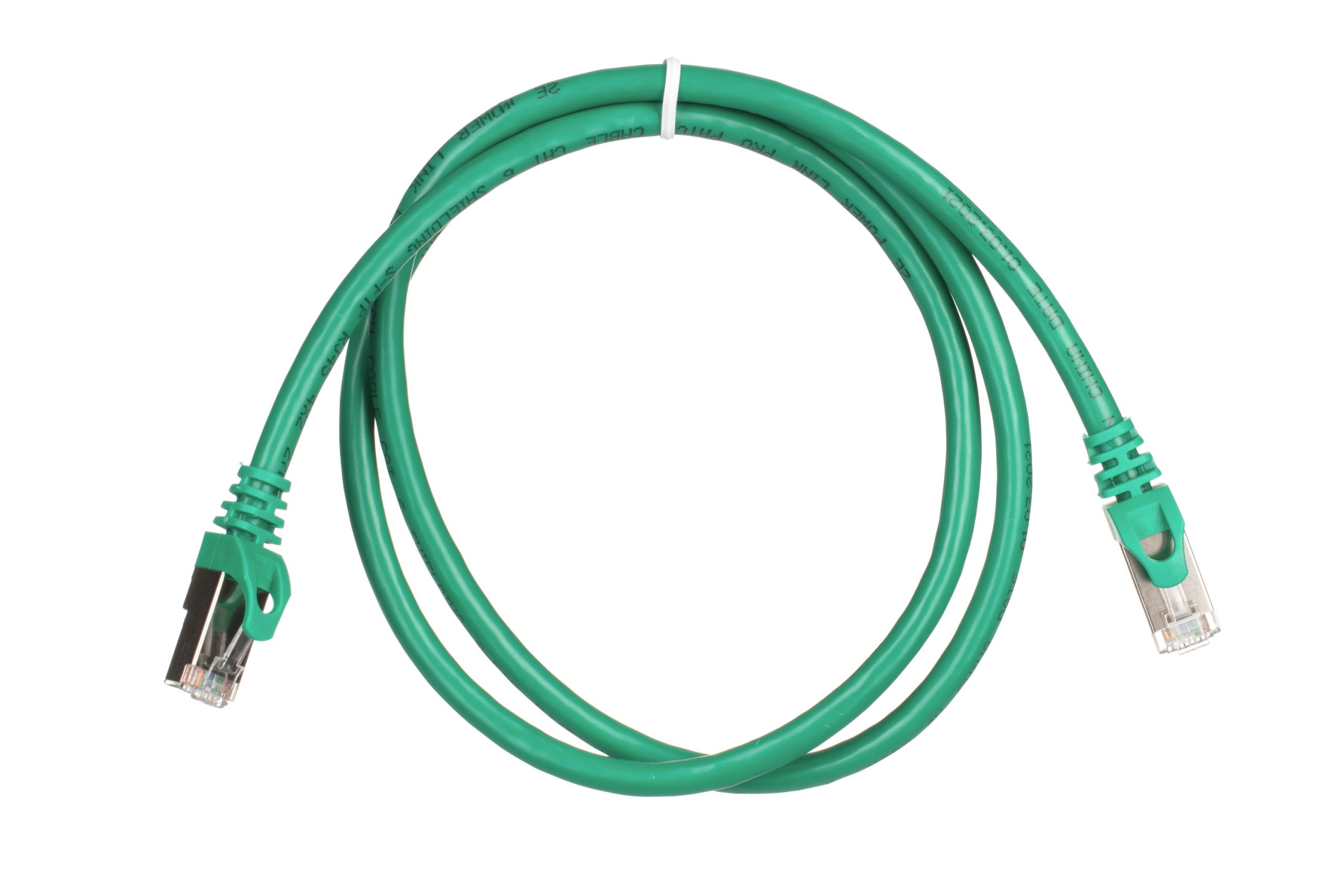 Патч-корд 2E Cat 6, S-FTP, RJ45, 4Х2 27AWG, 7/0.14 Cu, 1.00 m, PVC, Green (2E-PC6SFTPCOP-100GRN)