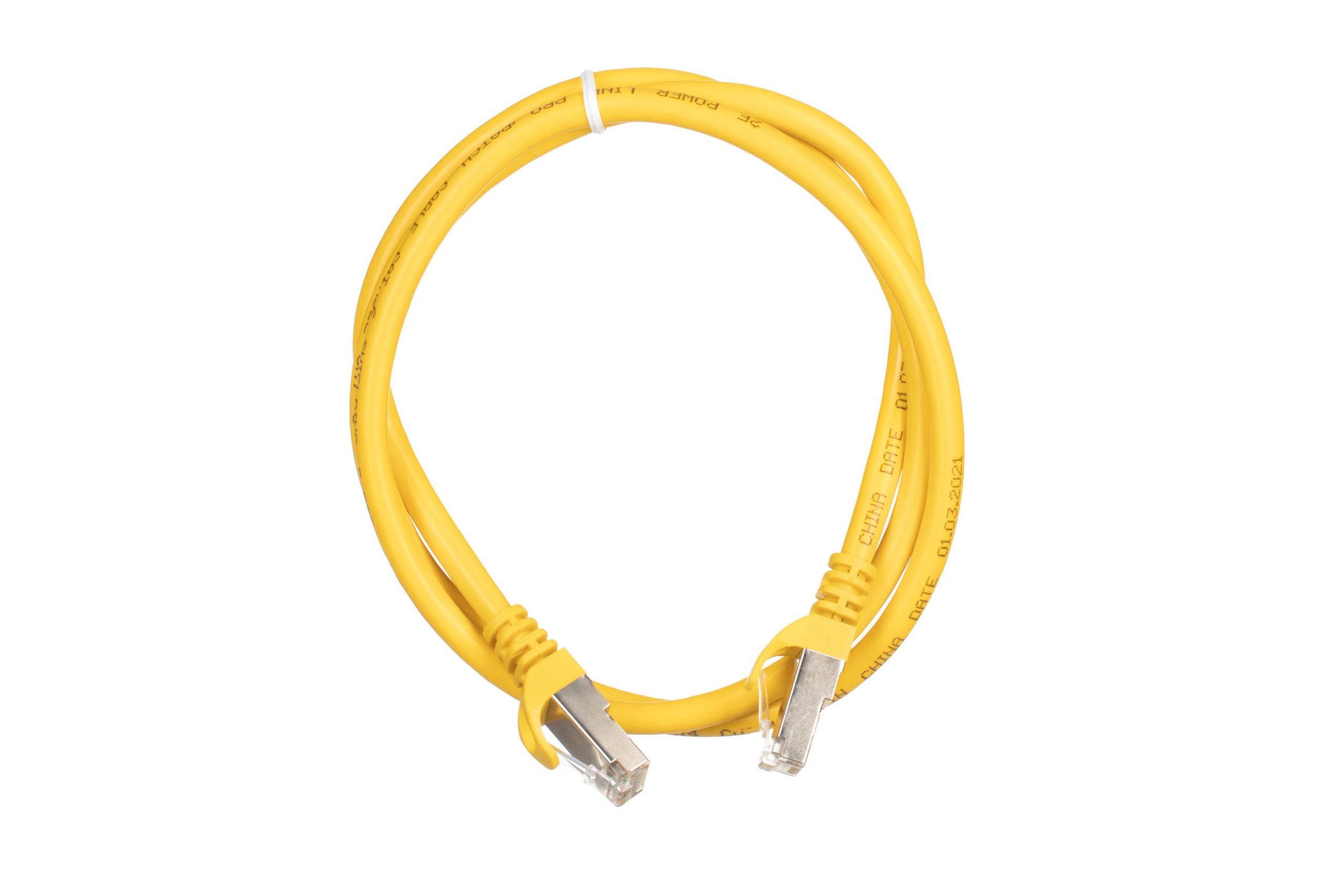 Патч-корд 2E Cat 6, S-FTP, RJ45, 4Х2 27AWG, 7/0.14 Cu, 1.00 m, PVC, Yellow (2E-PC6SFTPCOP-100YLW)