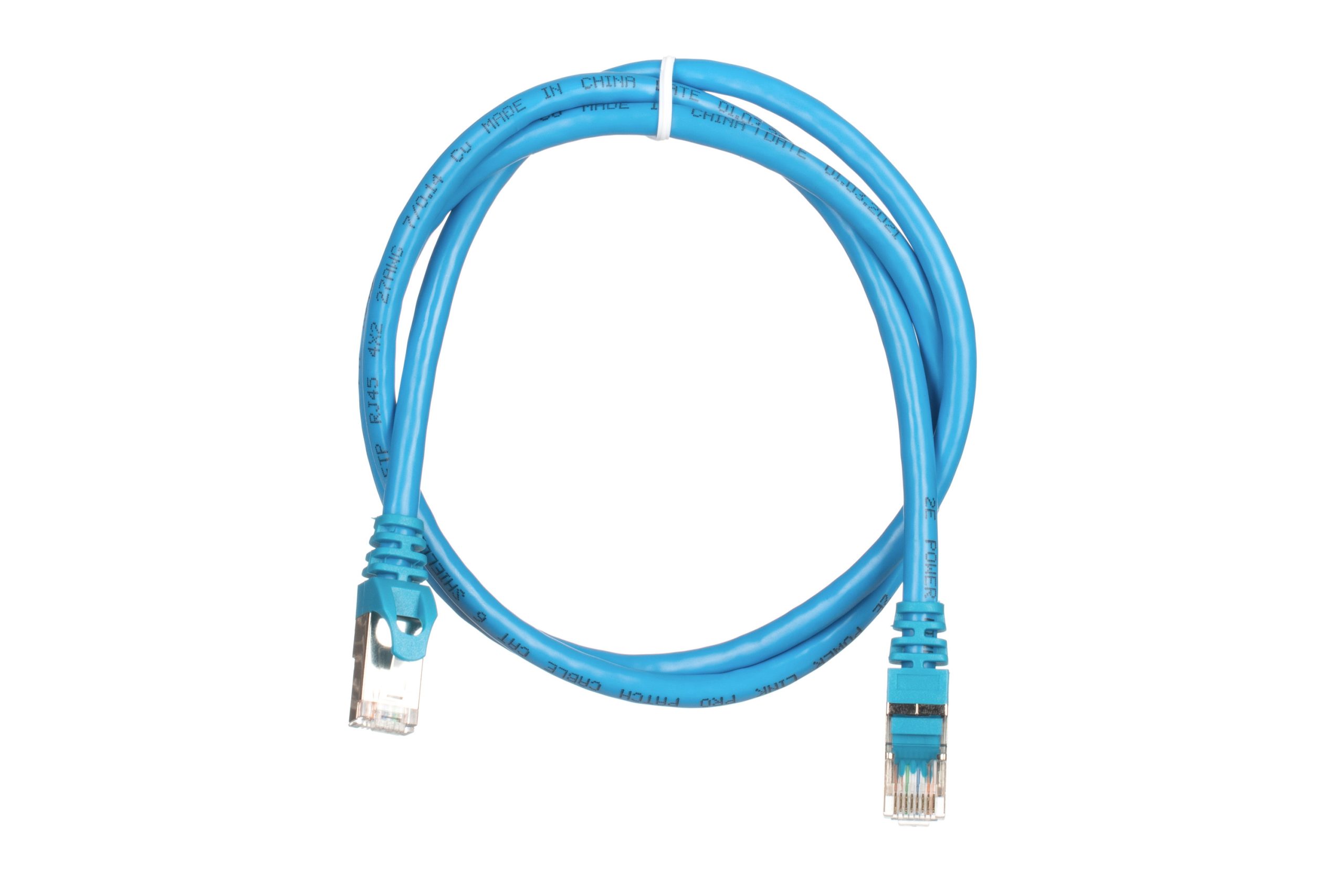 Патч-корд 2E Cat 6, S-FTP, RJ45, 4Х2 27AWG, 7/0.14 Cu, 1.00 м, ПВХ, Blue (2E-PC6SFTPCOP-100BL)