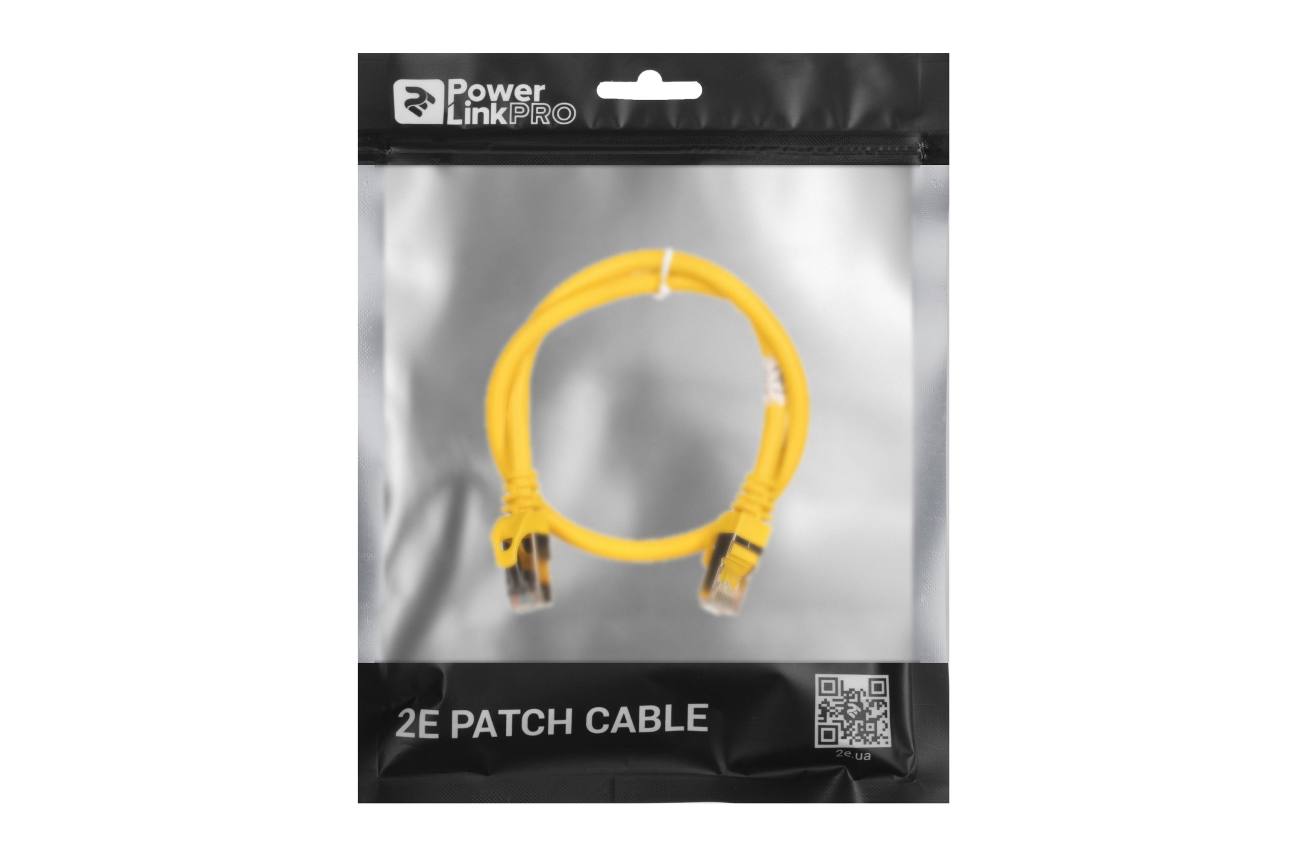 Патч-корд 2E Cat 6, S-FTP, RJ45, 4Х2 27AWG, 7/0.14 Cu, 0.50 m, PVC, Yellow (2E-PC6SFTPCOP-050YLW)