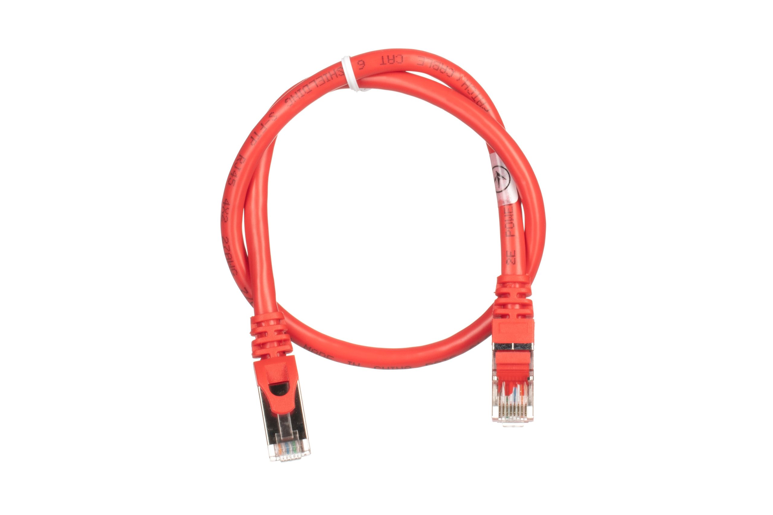 Патч-корд 2E Cat 6, S-FTP, RJ45, 4Х2 27AWG, 7/0.14 Cu, 0.50 m, PVC, Red (2E-PC6SFTPCOP-050RD)