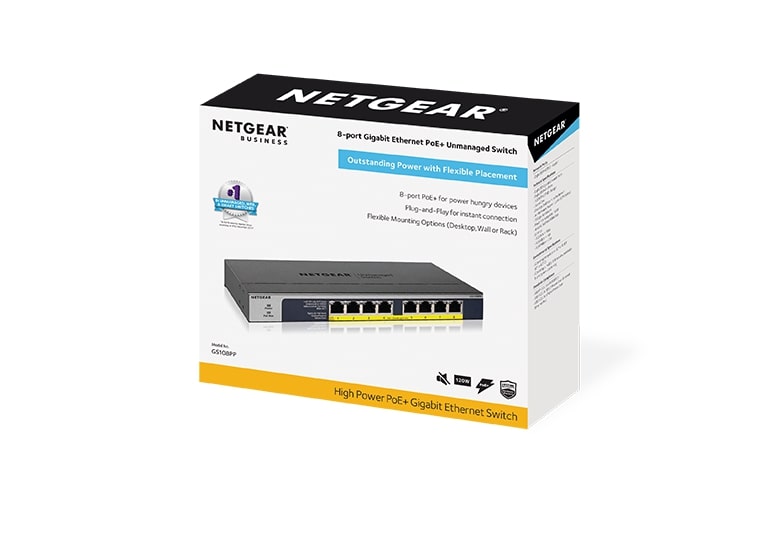 Комутатор NETGEAR GS108PP 8xGE PoE +, некерований