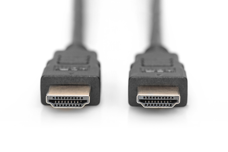 Кабель HDMI (AM/AM) DIGITUS High Speed ​​+ Ethernet 5м, позолоч.раз'еми, Black/Чорний (AK-330107-050-S)