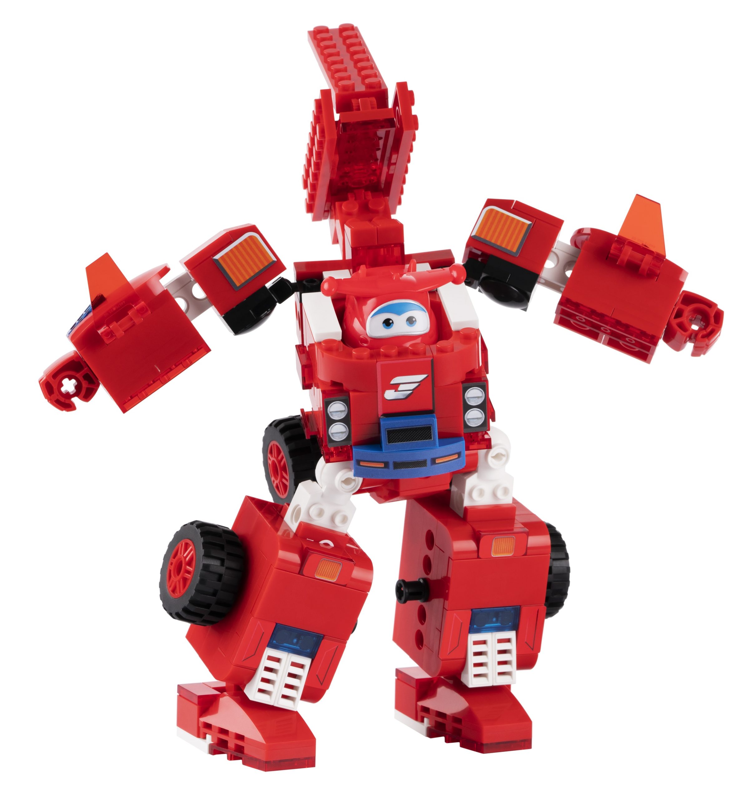 Конструктор-трансформер Super Wings Small Blocks 2-in-1 Buildable Transforming Vehicle Jett, Джетт