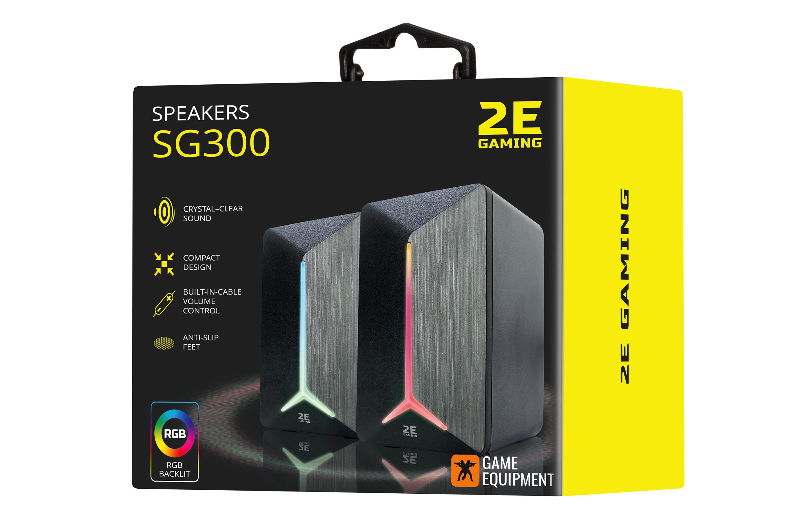 Акустическая система 2E GAMING Speakers SG300 2.0 RGB 3.5mm Black (2E-SG300B)