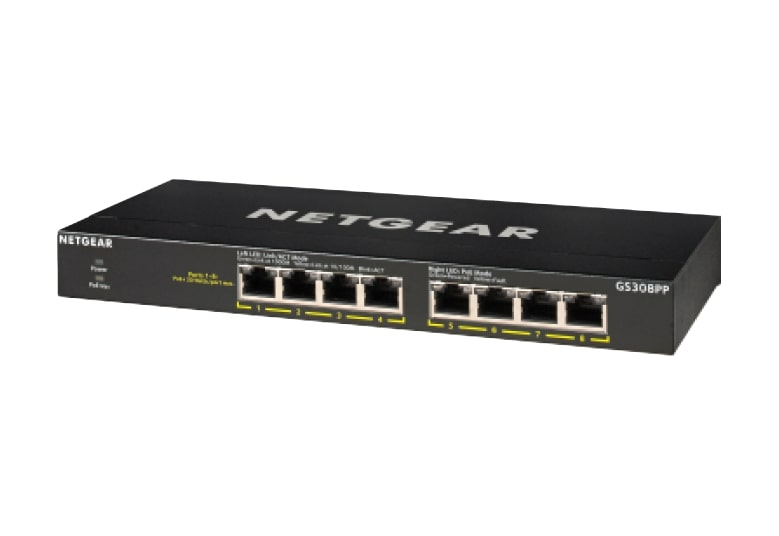 Комутатор NETGEAR GS308PP 8xGE PoE +, некерований