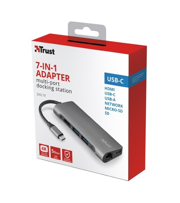 USB-хаб Trust Dalyx 7-IN-1 USB-C Aluminium (23775_TRUST)