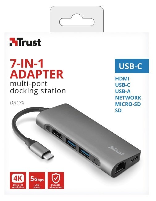 USB-хаб Trust Dalyx 7-IN-1 USB-C Aluminium (23775_TRUST)