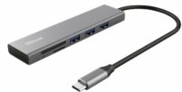 USB-хаб Trust Dalyx Fast 3 USB+Card Reader USB-C Aluminium (24191_TRUST)