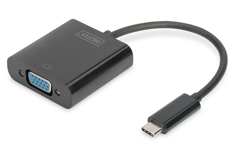 Адаптер DIGITUS USB-C > VGA, Full HD