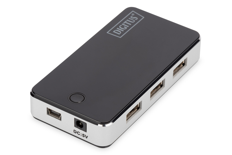 USB хаб DIGITUS USB 2.0 Hub, 7 Port (DA-70222)