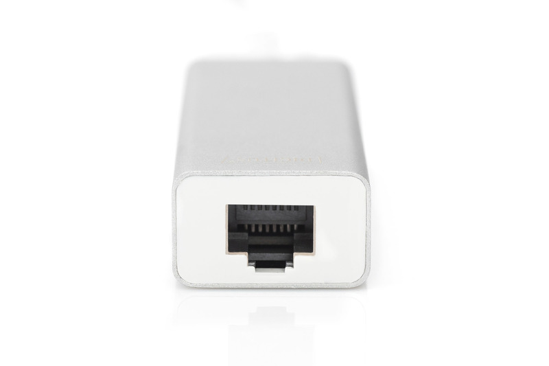 USB хаб DIGITUS DIGITUS USB-C – USB 3.0 3 Port Hub + Gigabit Ethernet (DA-70255)