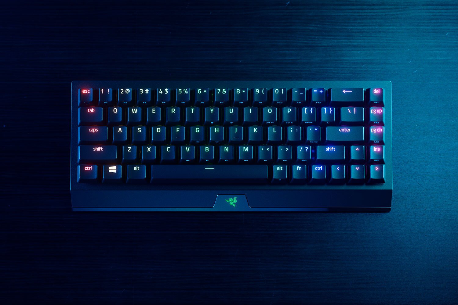 Ігрова клавіатура Razer BlackWidow V3 Mini HyperSpeed Green Switch WL/BT/USB RU RGB, Black (RZ03-03891600-R3R1)