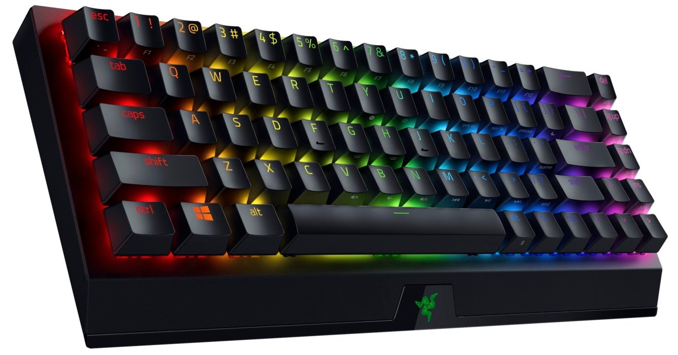 Игровая клавиатура Razer BlackWidow V3 Mini HyperSpeed Green Switch WL/BT/USB RU RGB, Black (RZ03-03891600-R3R1)