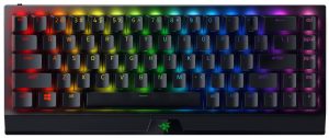 Ігрова клавіатура Razer BlackWidow V3 Mini HyperSpeed Green Switch WL/BT/USB RU RGB, Black (RZ03-03891600-R3R1)