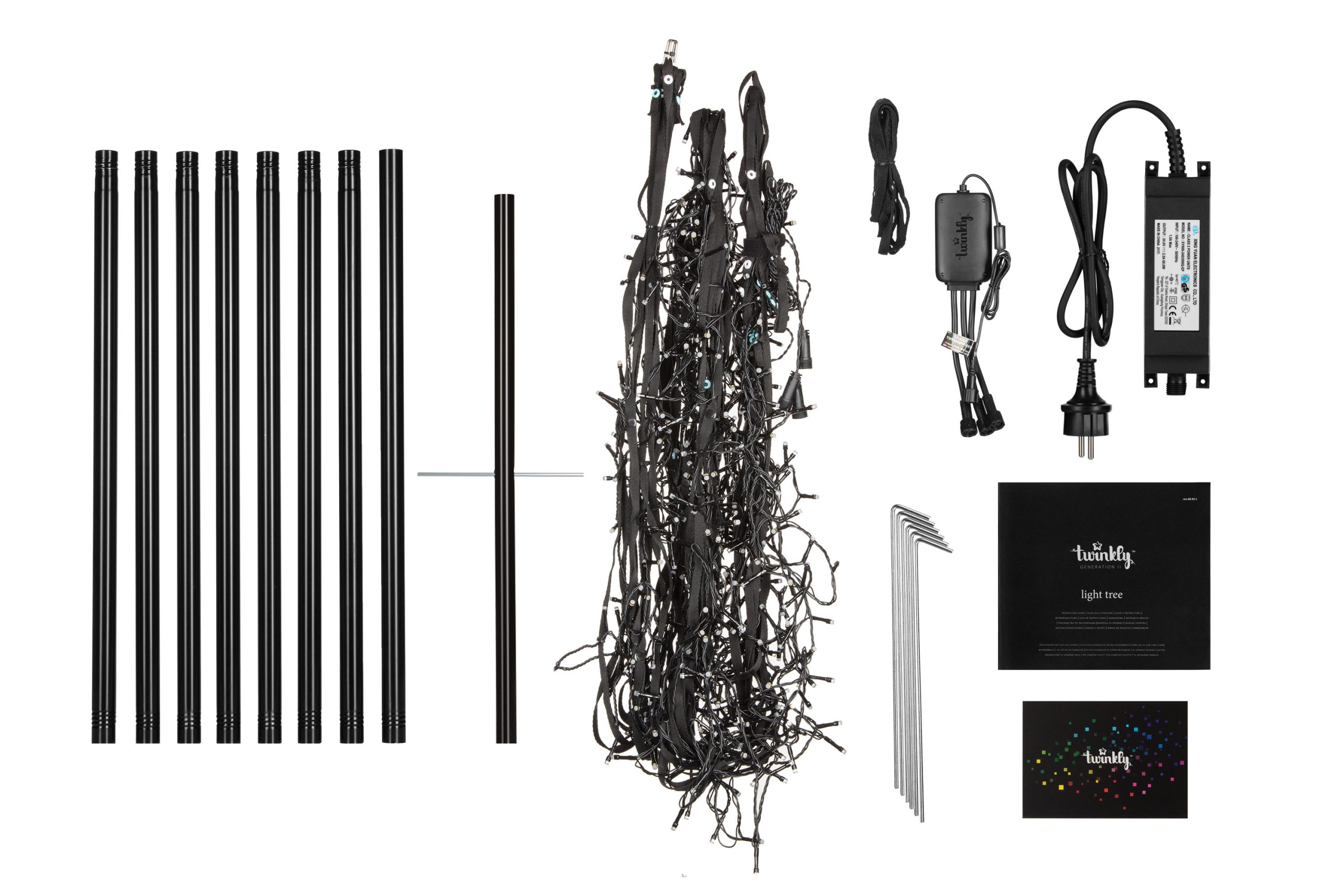 Smart LED Гірлянда Twinkly tree TWP750SPP-BEU Gen II, IP44, висота 4м, чорний кабель (TWP750SPP-BEU)