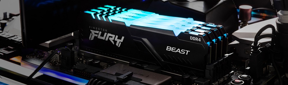 Пам'ять для ПК Kingston DDR4 2666 32GB FURY Beast Black (KF426C16BB/32)