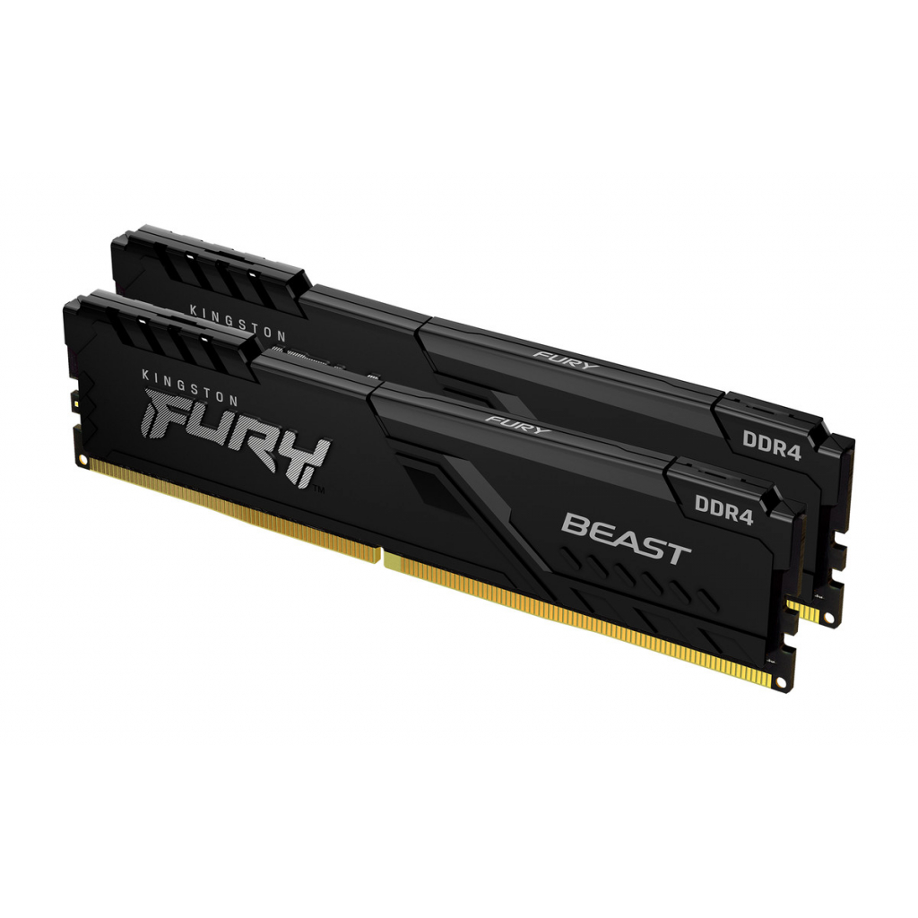 Пам'ять для ПК Kingston DDR4 3200 16GB KIT (8GBx2) FURY Beast Black (KF432C16BBK2/16)