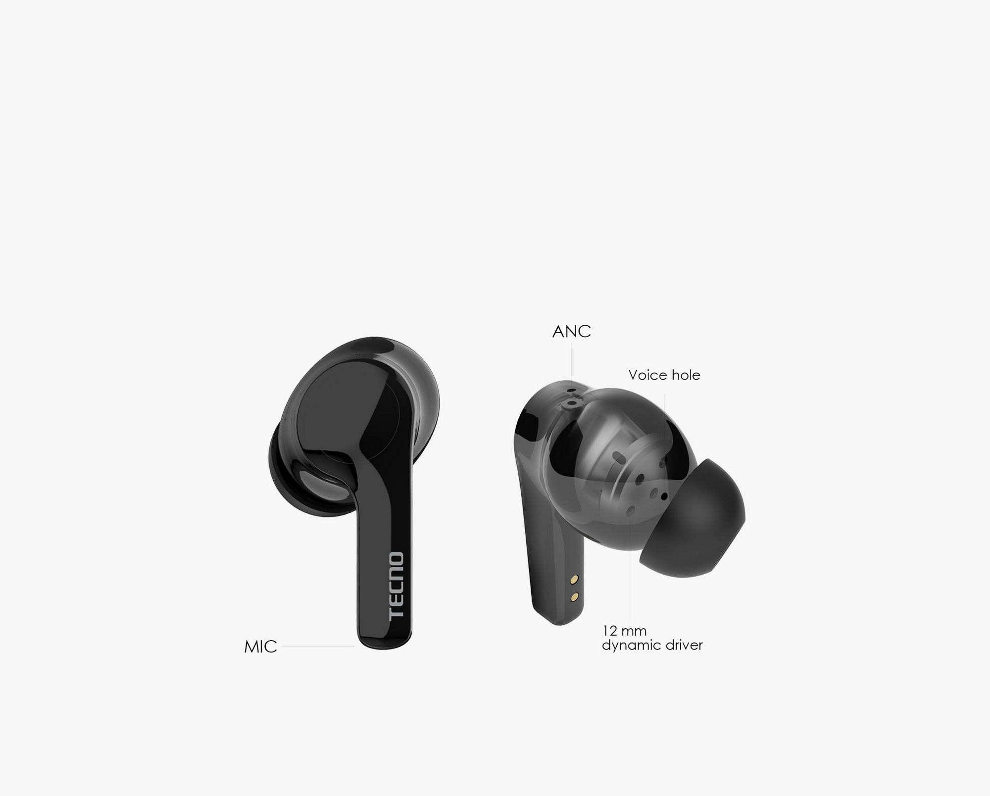 Навушники TECNO Hipods H3 Black (4895180768019)