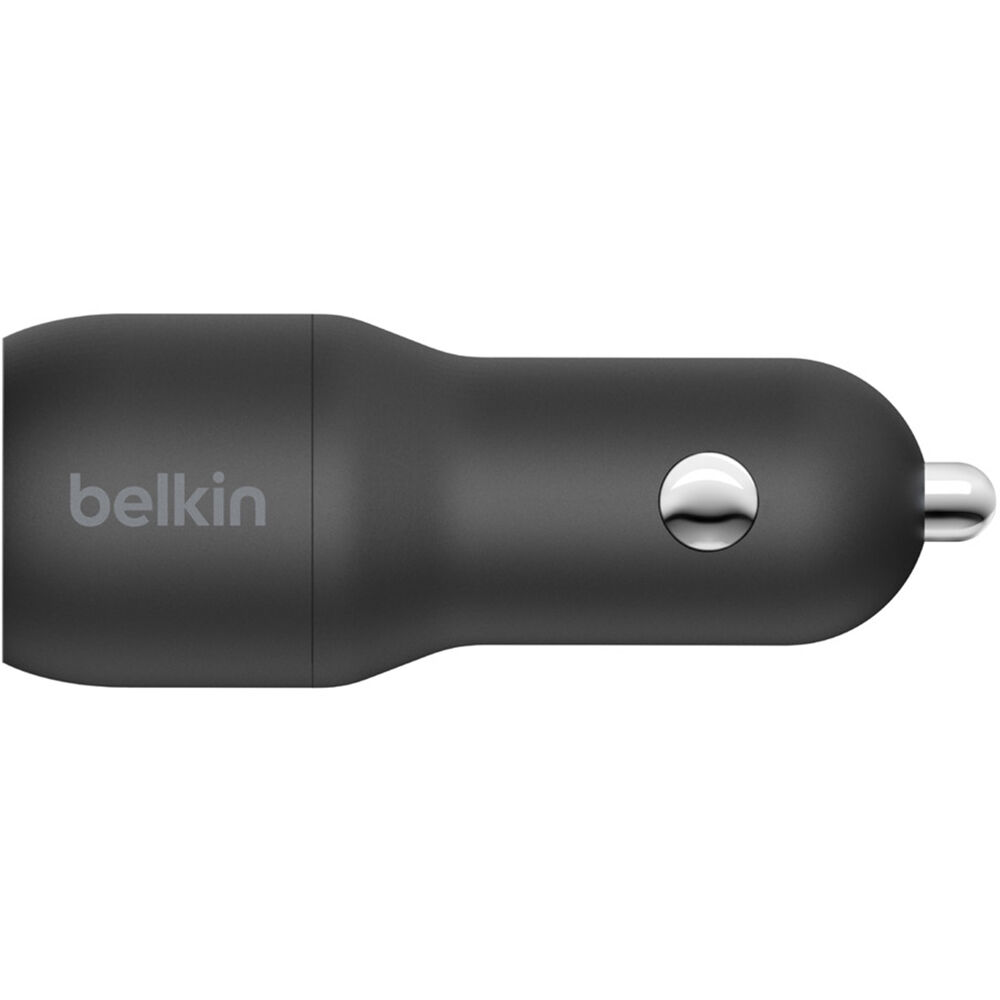 Belkin Автомобільний ЗП Car Charger (24W) Dual USB-A, USB-A - USB-C, 1m, black