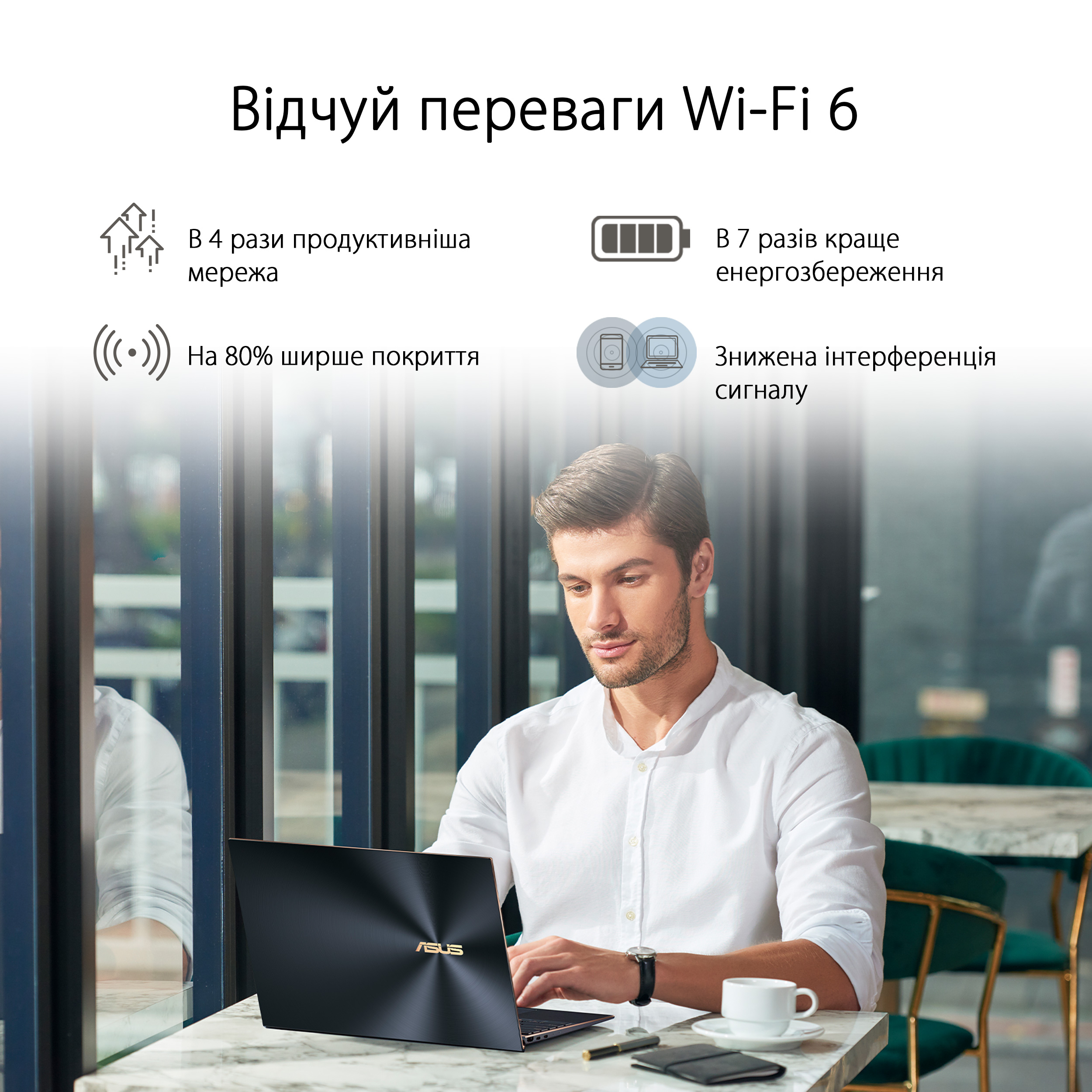 WiFi-адаптер ASUS AX1800 USB 3.0 WPA3 MU-MIMO OFDMA подовжувач-підставка