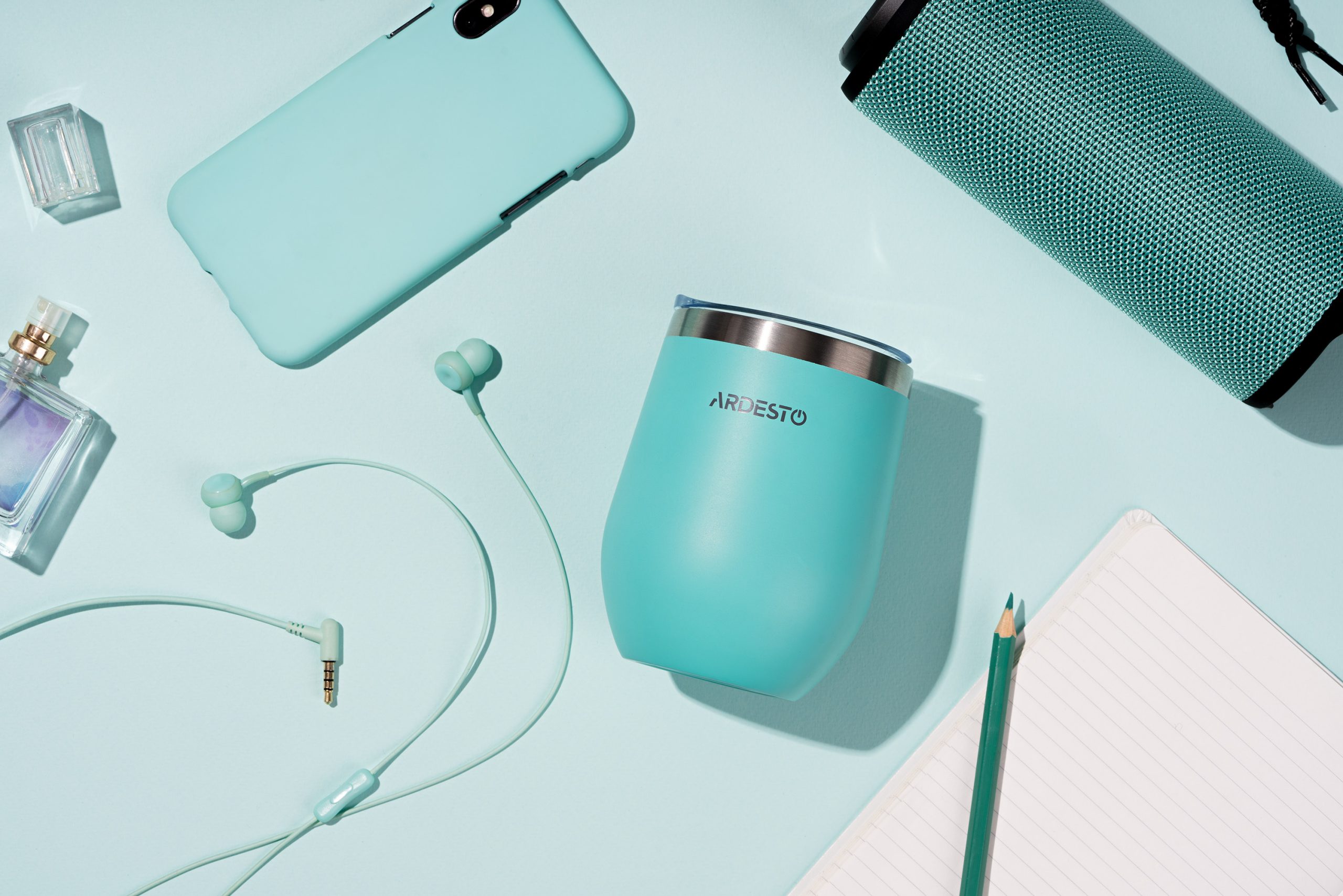 Термокухоль Ardesto Compact Mug, 350мл, нержавіюча сталь, блакитний