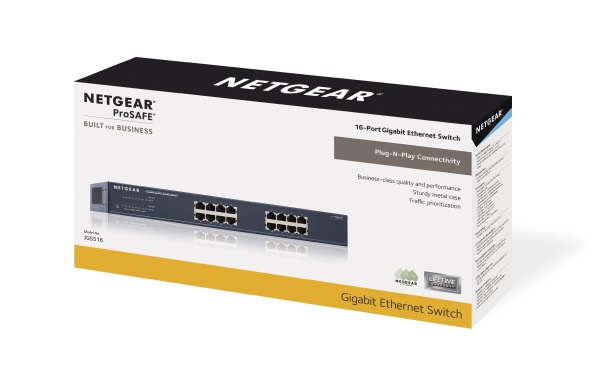 Комутатор NETGEAR JGS516v2 16xGE, некерований