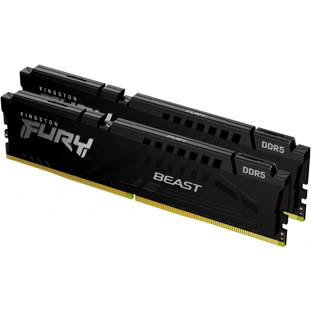 Память для ПК Kingston DDR5 5200 16GB FURY Beast Black (KF552C40BB-16)