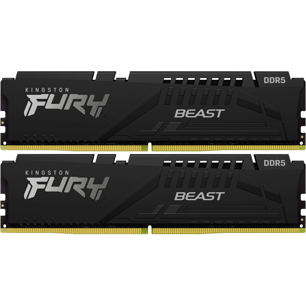 Память для ПК Kingston DDR5 5200 16GB FURY Beast Black (KF552C40BB-16)