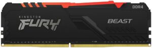 Пам'ять для ПК Kingston DDR4 3600 16GB KIT (8GBx2) FURY Beast RGB (KF436C17BBAK2/16)