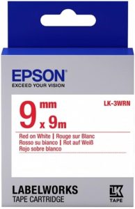 Картридж зі стрічкою Epson LK3WRN принтерів LW-300/400/400VP/700 Std Red/Wht 9mm/9m (C53S653008)