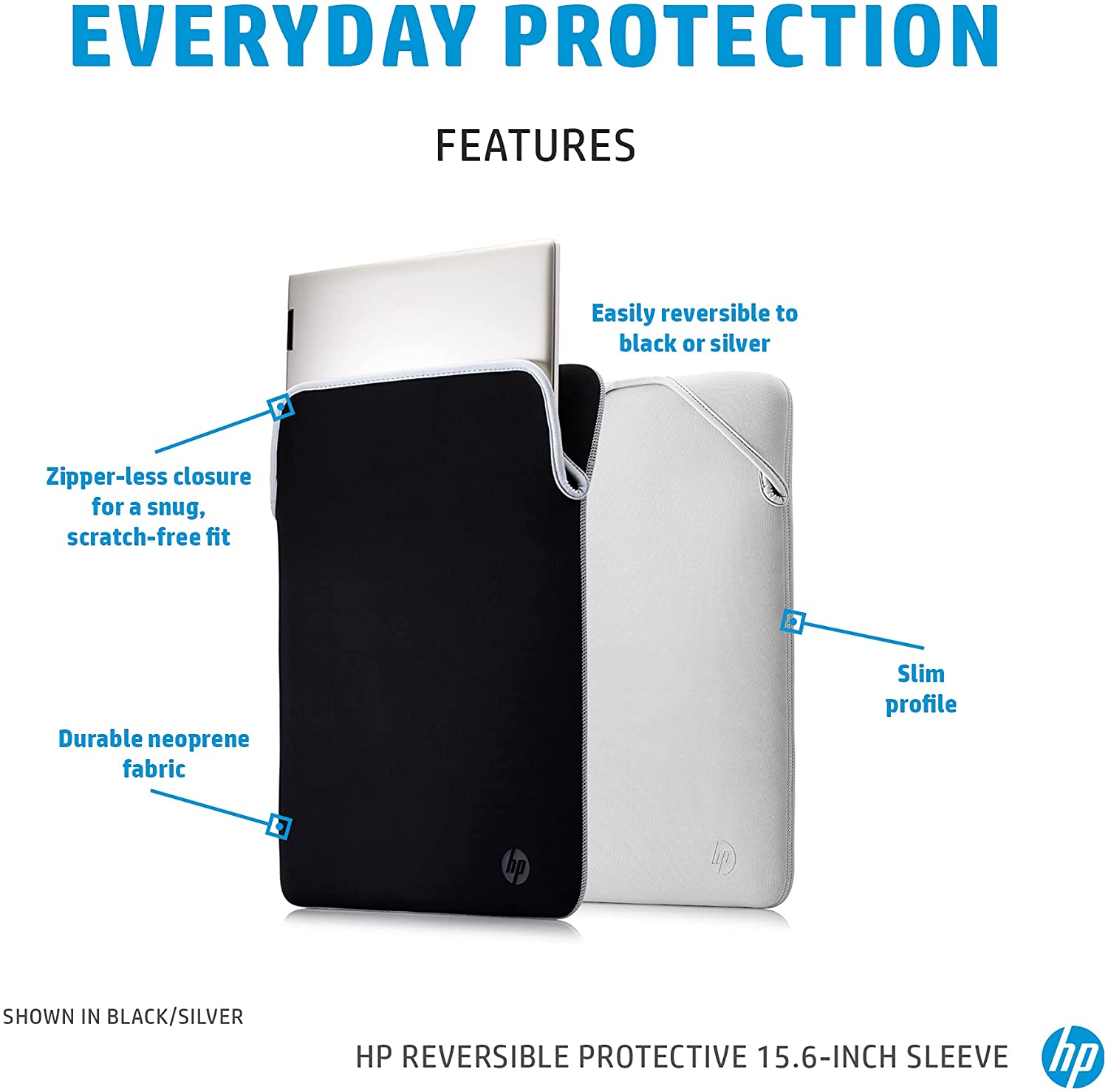 Чохол HP Reversible Protective Sleeve Black/Silver 14" (2F2J1AA)