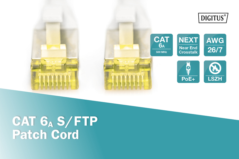 Патч-корд DIGITUS CAT 6a S-FTP, 15м, AWG 26/7 Grey (DK-1644-A-150)