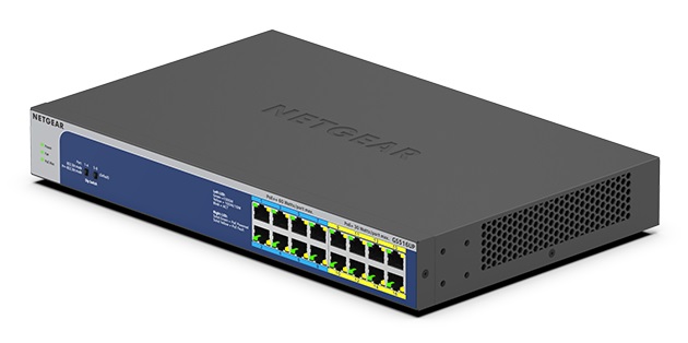 Комутатор NETGEAR GS516UP 8xGE PoE++, 8xGE PoE+(380W), некерований