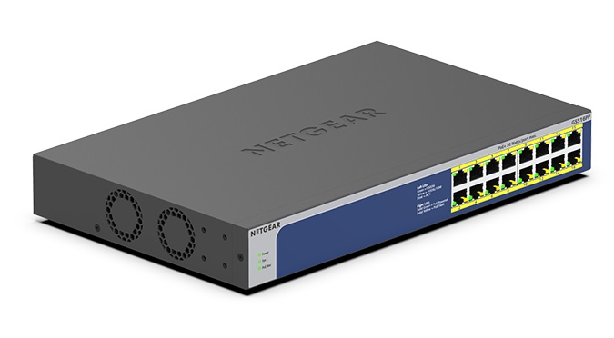 Комутатор NETGEAR GS516PP 16xGE PoE+(260W), некерований