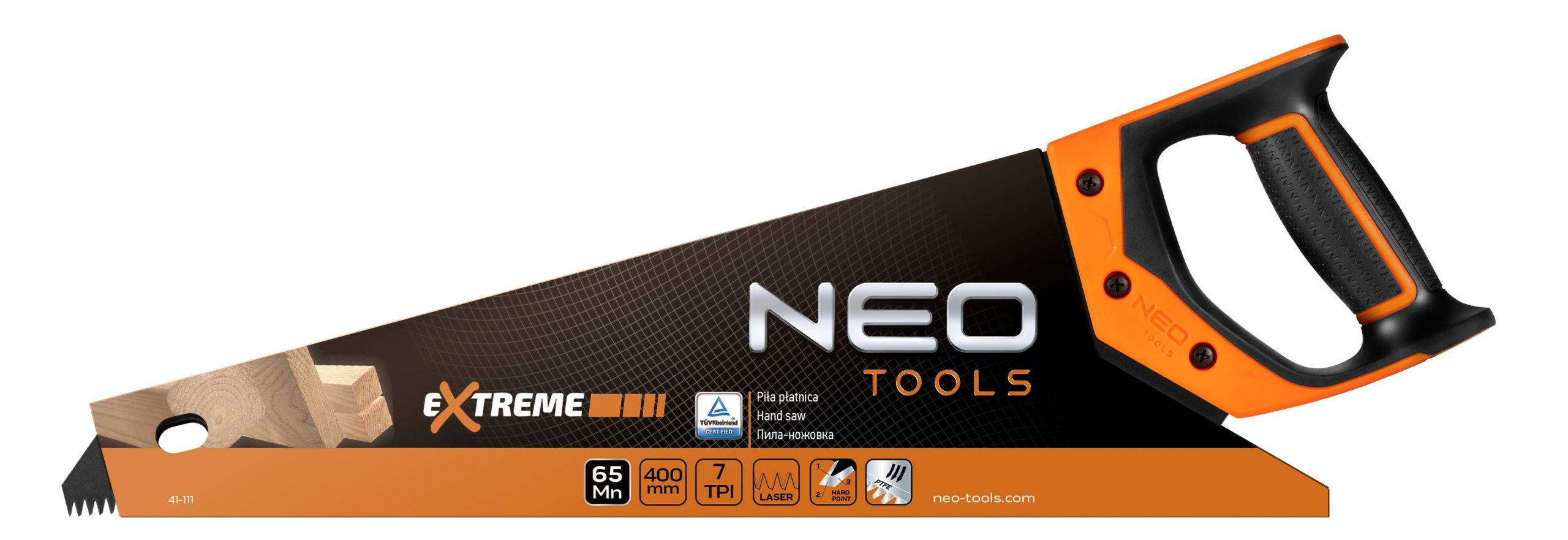 Ножівка по дереву Neo Tools Extreme, 400мм, 7TPI, PTFE