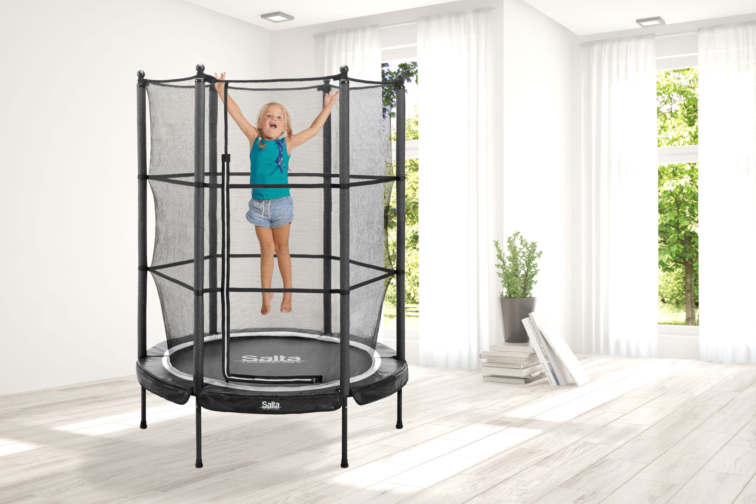 Батут Salta Junior trampoline круглий 140 см Black