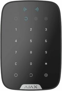 Бездротова сенсорна клавіатура Ajax Keypad Plus, jeweller, бездротовий, чорний