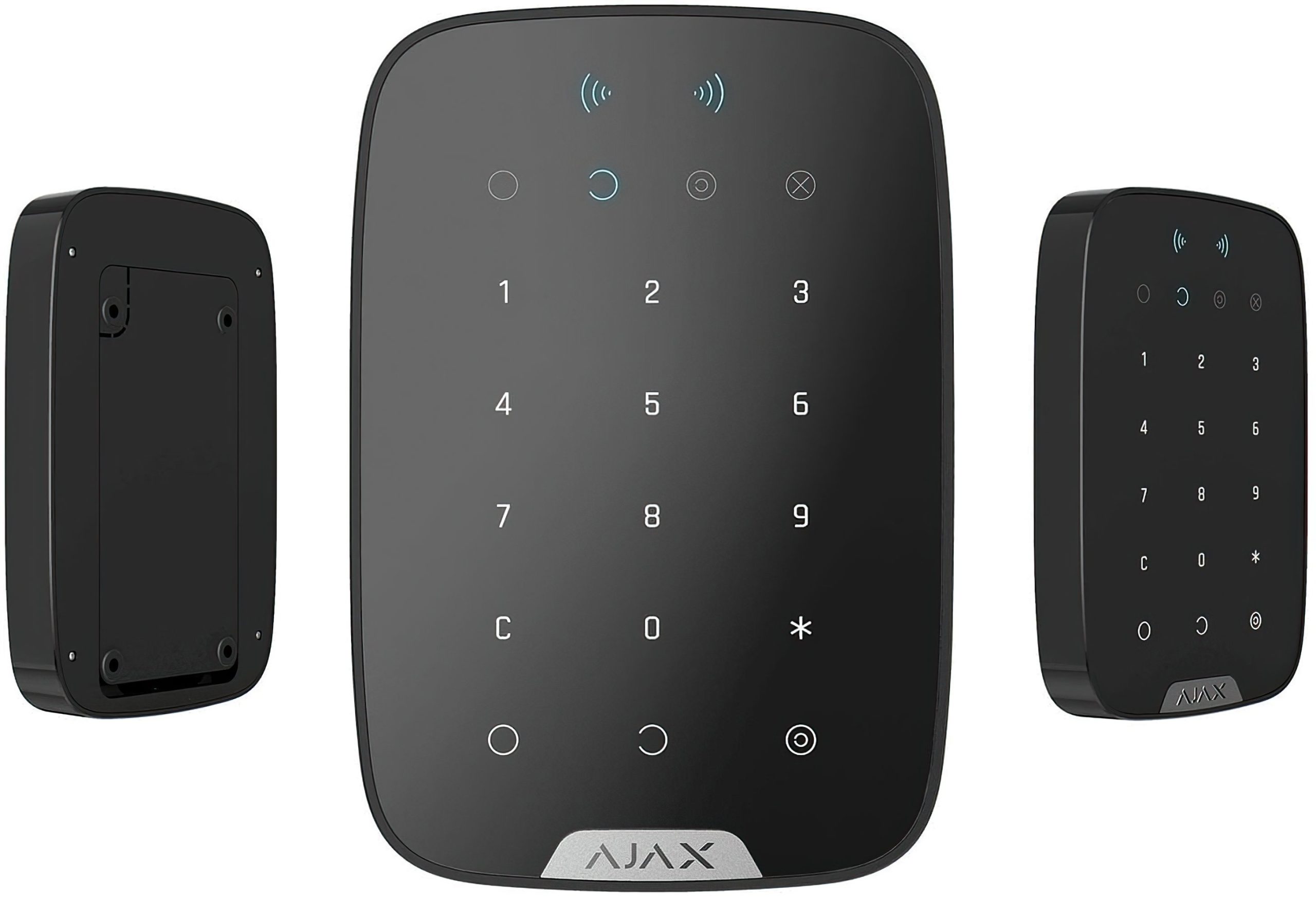 Бездротова сенсорна клавіатура Ajax Keypad Plus, jeweller, бездротовий, чорний