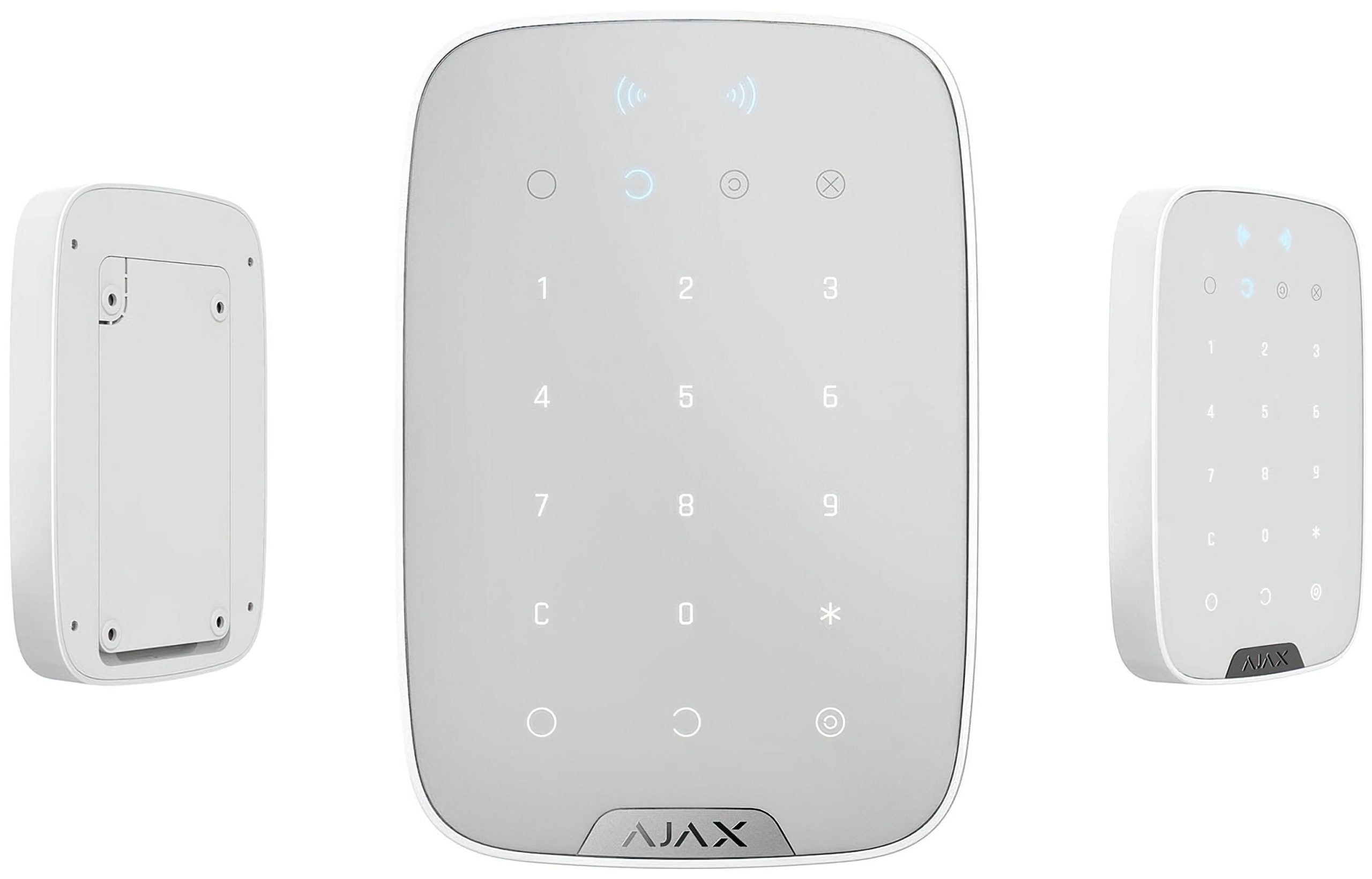 Бездротова сенсорна клавіатура Ajax Keypad Plus, jeweller, бездротовий, білий