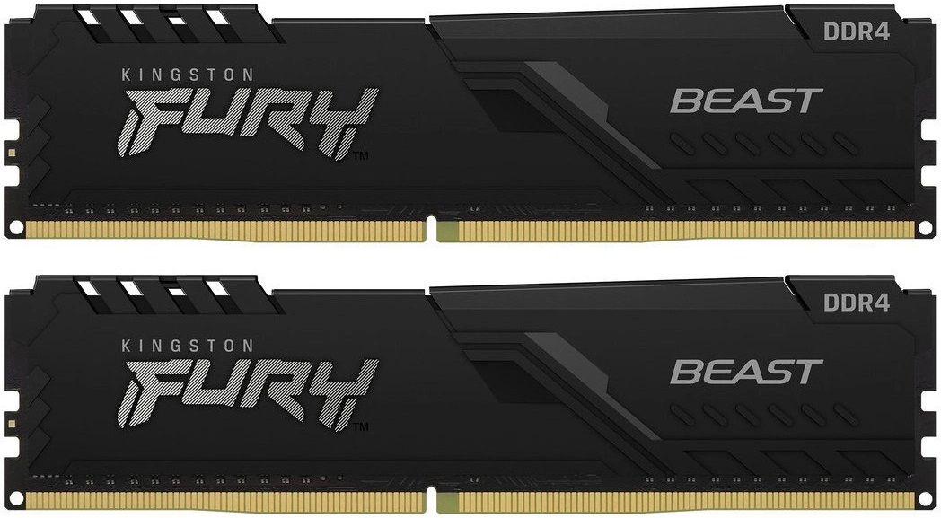 Память для ПК Kingston DDR4 3600 32GB KIT (16GBx2) Kingston Fury Beast (KF436C18BBK2/32)