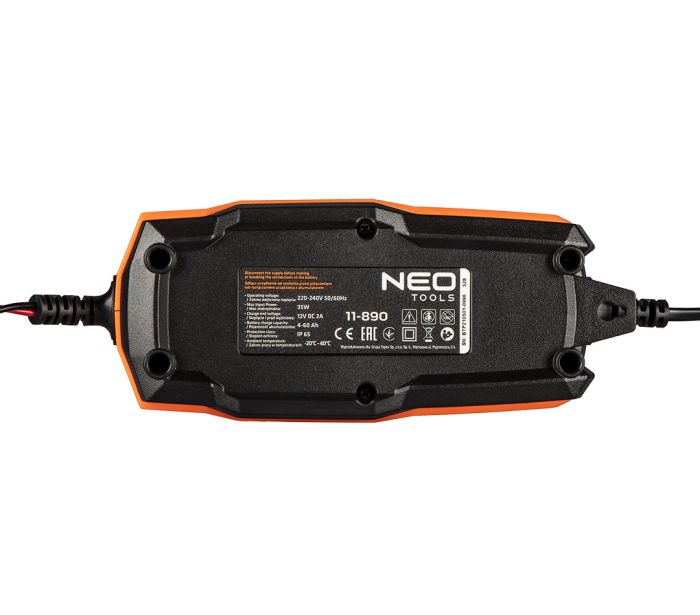 Зарядний пристрій Neo Tools, 2А/35Вт, 4-60А•год, для STD/AGM/GEL акумуляторів