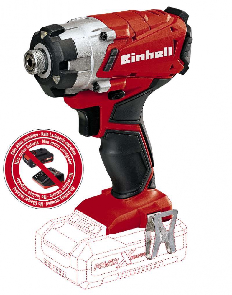 Шуруповерт ударный Einhell TE-CI 18/1 Li аккумулятор, Solo, 0-2300 об/мин, 140 Нм (4510034)