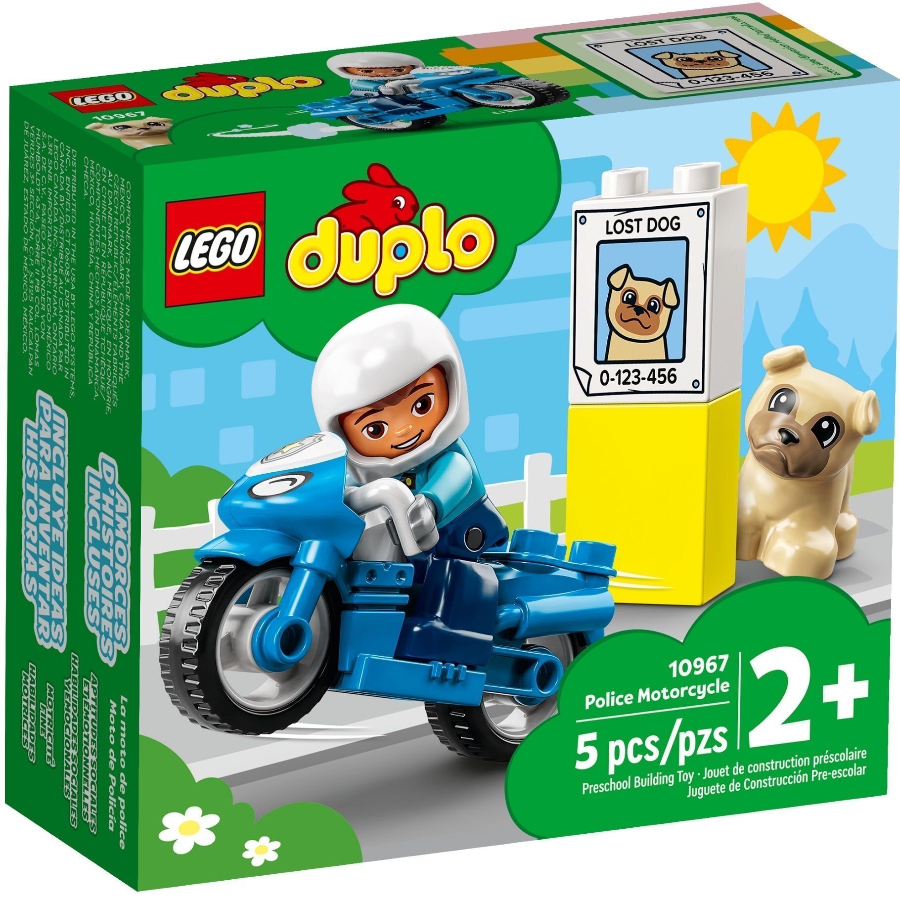 LEGO 10967 DUPLO Town Полицейский мотоцикл