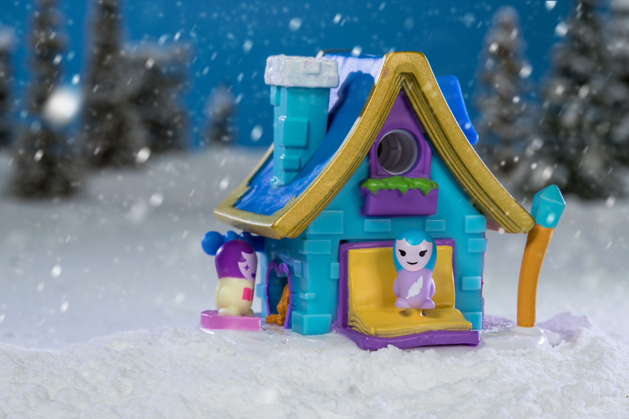 Игровая фигурка Nanables Small House Зимняя страна чудес, Книжный магазин "У камина"