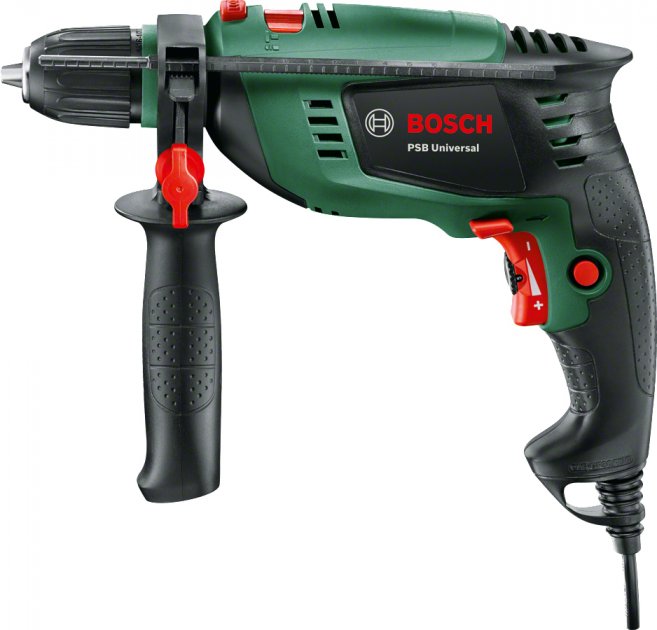 Дриль ударний Bosch UniversalImpact 700 X-line, 700Вт, ШЗП 13мм, 3000об•хв, 1.7кг, набір свердл і біт, кейс