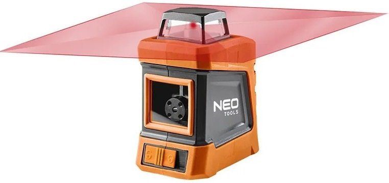 Нівелір лазерний Neo Tools, до 15м, ±0.03мм/м, 360° по вертикалі, з футляром та штативом 1.5м, IP54