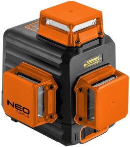 Нівелір лазерний Neo Tools, акумуляторний, до 20м, ±0.03мм/м, 3D, зелений промінь, кейс, USB зарядка, IP54